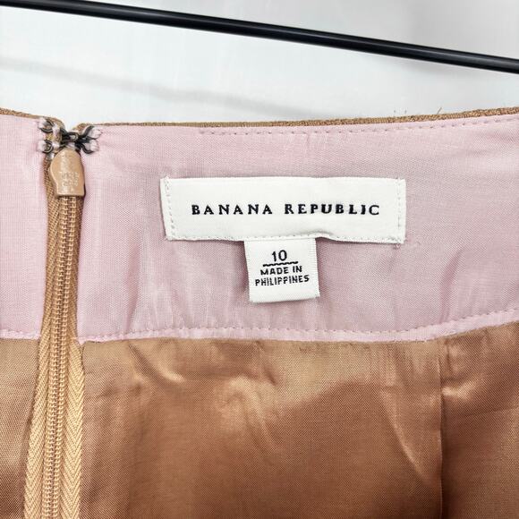 Banana Republic Tan Mosaic Pencil Skirt Size 10 - Picture 4 of 5